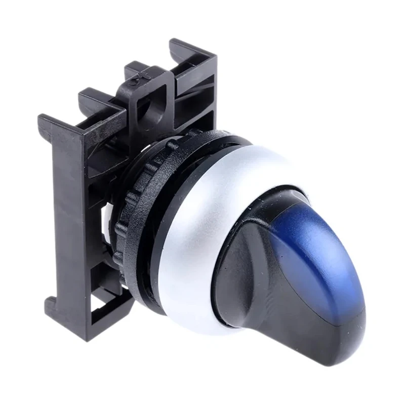 Eaton RMQ-Titan Series 2 Position Illuminated Selector Switch Head 22 mm Cutout Blue Handle IP66 78635873 M22-WRLK-B+M22-A