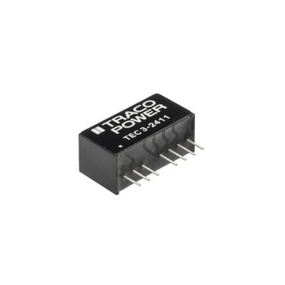 TRACOPOWER TEC 3 Series DC/DC Converter SIP-8 Package 5V DC 600mA Output Current 18V to 36V DC Input 3W 90°C Max TEC 3-2411