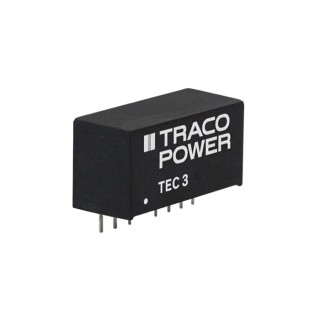 TRACOPOWER TEC 3 DC/DC Converter SIP-8, 15V DC Output, 200mA, 36V-75V DC Input, 3W, PCB Mount, -40°C to 90°C TEC 3-4813