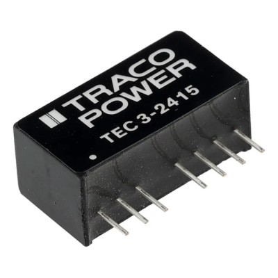 TRACOPOWER TEC 3 Series 3W SIP-8 DC/DC Converter 24V DC Output 125mA 18-36V DC Input TEC 3-2415