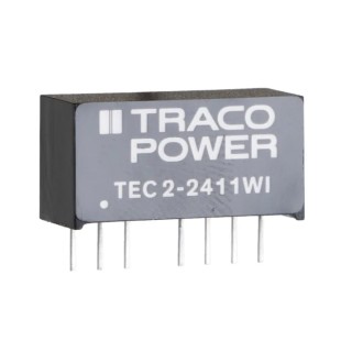 TRACOPOWER DC/DC Converter 5V 400mA 2W PCB Mount SIP-8 TEC 2-2411WI