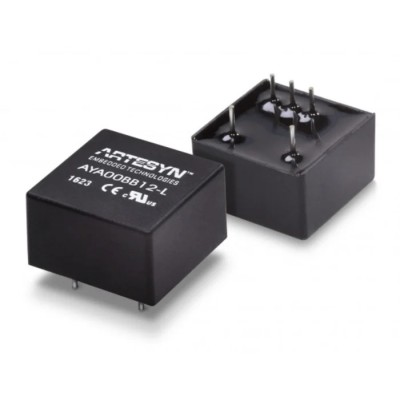 Artesyn 2W Isolated DC/DC Converter Through Hole, 5V DC Output, 200 mA, 4.5-10V DC Input, 82% Efficiency, AYA00AA05-L