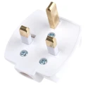 Legrand 13A 250V UK Type G Mains Plug White Thermoplastic Cable Screw Termination 0 503 26