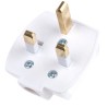 Legrand 13A 250V UK Type G Mains Plug White Thermoplastic Cable Screw Termination 0 503 26