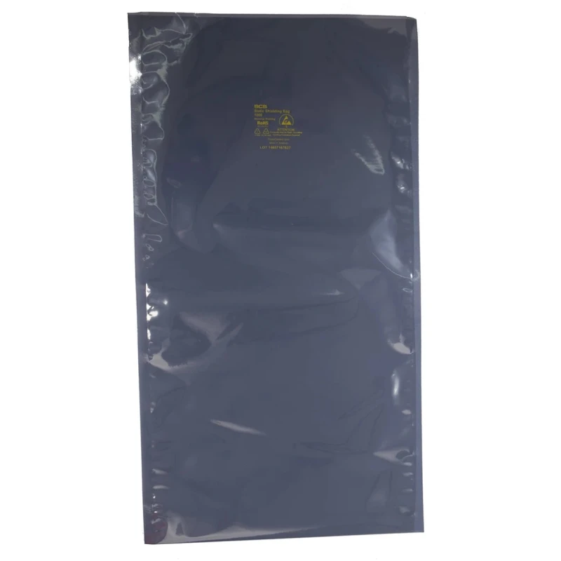 SCS Anti-Static Bag Clear Static Shielding, Dissipative 305mm Width x 610mm Length 0.07mm Thickness Model 1001224