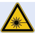 Wolk Hazard Warning Sign Laser Beam Warning Aluminium 200mm x 200mm 11.0205