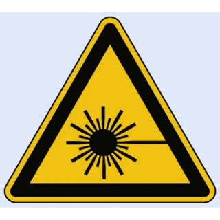 Wolk Hazard Warning Sign Laser Beam Warning Aluminium 200mm x 200mm 11.0205