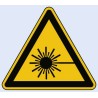 Wolk Hazard Warning Sign Laser Beam Warning Aluminium 200mm x 200mm 11.0205