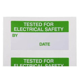 Brady Pre-Printed Adhesive Label TESTED for ELECTRICAL SAFETY, 38mm x 15mm, 120 Per Pack Y192617