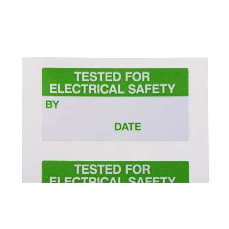 Brady Pre-Printed Adhesive Label TESTED for ELECTRICAL SAFETY, 38mm x 15mm, 120 Per Pack Y192617