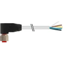 RS PRO Female 8 Way Right Angle to Unterminated Sensor Actuator Cable, 5 m, Polyurethane Jacket, 30V 174-7872
