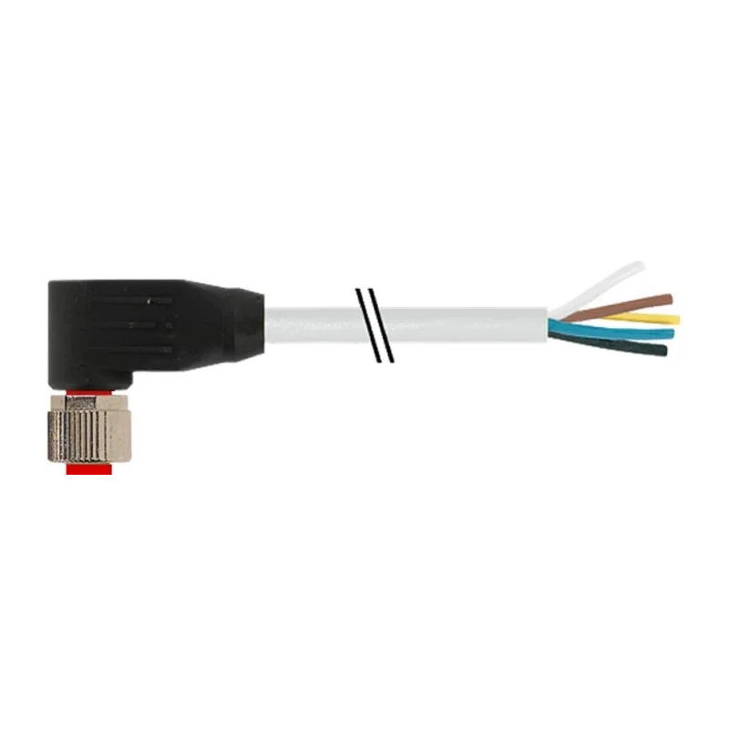 RS PRO Female 8 Way Right Angle to Unterminated Sensor Actuator Cable, 5 m, Polyurethane Jacket, 30V 174-7872