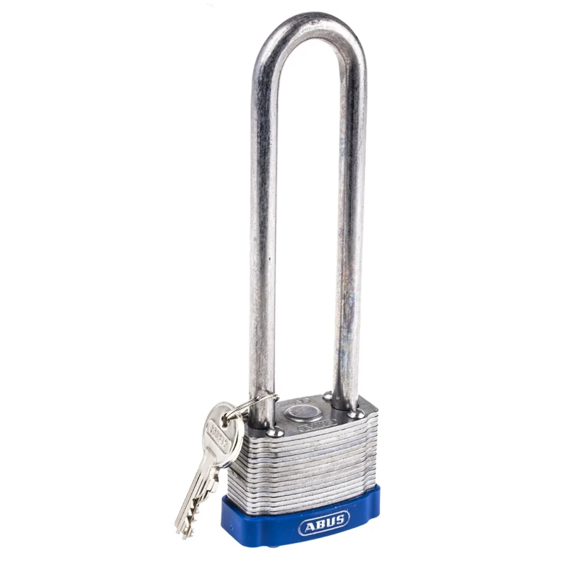 Master Lock Key Steel Padlock Weatherproof, 8.8 mm Shackle Diameter, 125 mm Shackle Length, 53 mm Body Width XR0041 HB512