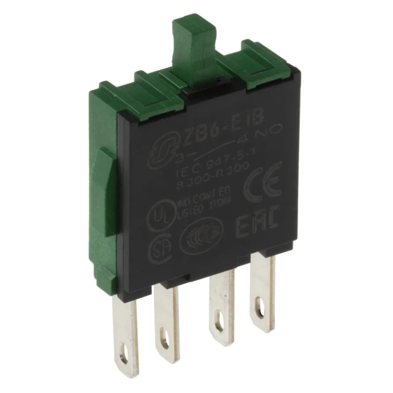 Schneider Electric Harmony Series Contact Block 250V 3A 1 NO Faston Terminal ZB6E1B
