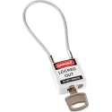 Brady White Rugged Reinforced Nylon Body Compact Cable Padlock with Sheathed Steel Cable COMPACT CABLE PADLOCK WHITE 20CM KD