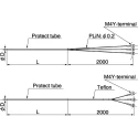 Netsushin RTD Sensor 1.6 mm Diameter, 50 mm Length, -200°C to 200°C Temperature Range NR-141-100S-2-1.6-50-2000PLi-A-3