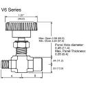 Parker Stainless Steel Needle Valve Inline 1/4in Double Ferrule Tube Fitting Ends, Hard Seat Stem, Teflon Packing M6A-V4LR-SS