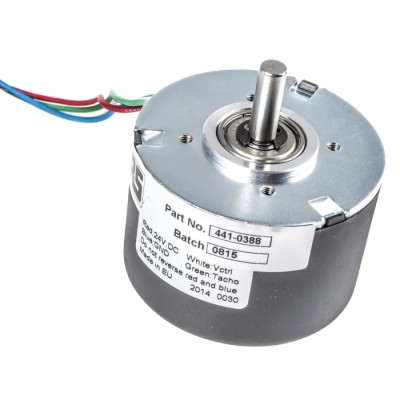 RS PRO McLennan Servo Supplies Geared Brushless DC Motor 24V dc 12W 0.03 Nm Torque 4550 RPM 5.99mm Shaft BLDC48-12L-033