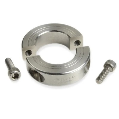 Ruland Stainless Steel Two Piece Double Wide Shaft Collar Clamp Screw 35mm Bore, 57mm OD, 15mm Width MSP-35-SS