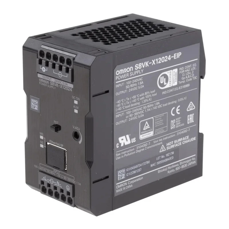 Omron S8VK-X Switched Mode DIN Rail Power Supply 28V DC, 5A, 120W, IP20, -40°C to 70°C Operating Temperature S8VK-X12024-EIP