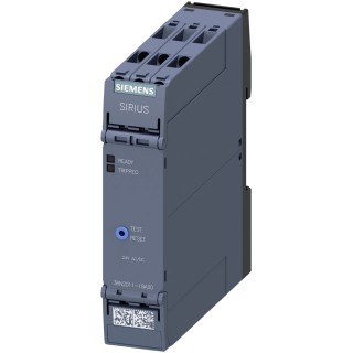 Siemens Monitoring Relay DPDT Contact Configuration DIN Rail Mount 230V AC, 24 V DC 3RN2011-1BA30