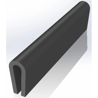 RS PRO Black Ethylene Propylene Diene Monomer Edge Protection D-Type Rubber Strip, 20m Length, 6mm Width, 13mm 175-2574