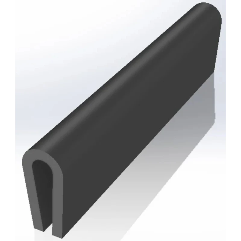 RS PRO Black Ethylene Propylene Diene Monomer Edge Protection D-Type Rubber Strip, 20m Length, 6mm Width, 13mm 175-2574