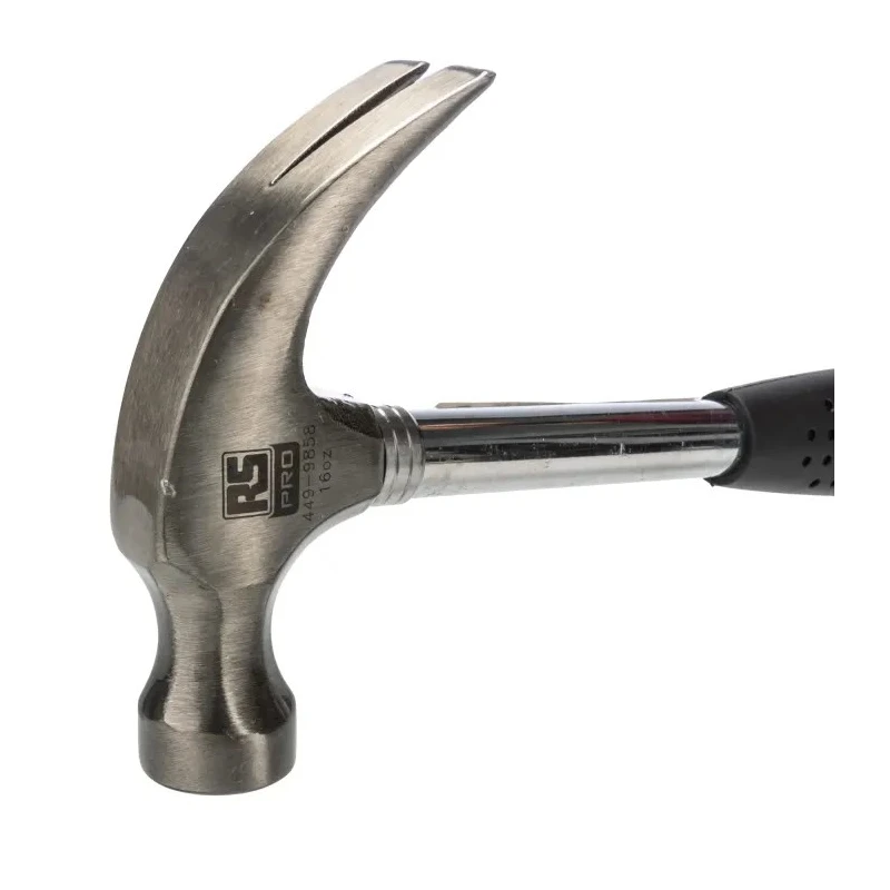 RS PRO Medium Carbon Steel Head Claw Hammer with Carbon Steel Handle, 450 g 449-9858