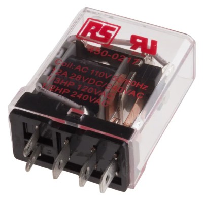RS PRO PCB Power Relay with 110V AC Coil, 15A Switching Current, SPDT, Silver Alloy Contacts 450-0217