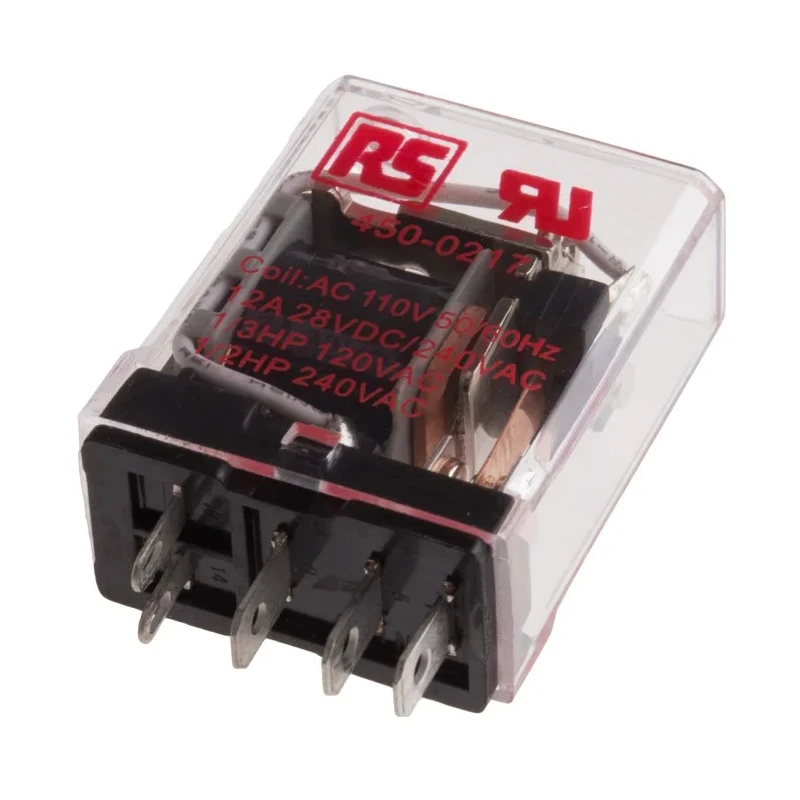 RS PRO PCB Power Relay with 110V AC Coil, 15A Switching Current, SPDT, Silver Alloy Contacts 450-0217