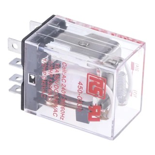 RS PRO Plug-in Power Relay, 240V AC Coil, 10A Switching Current, DPDT 450-0330