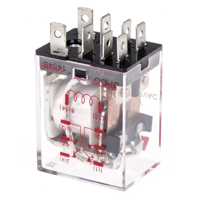 RS PRO Plug-in Power Relay 24V dc Coil 10A Switching Current DPDT 450-0352