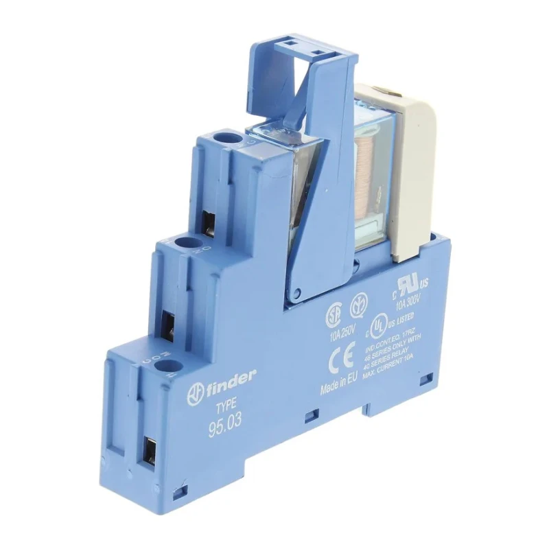 Finder 48 Series Interface Relay, DIN Rail Mount, 24V DC Coil, SPDT Contact, 22.2 mA Coil Current 48.31.7.024.0050SPA