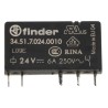 Finder Power Relay 24V DC Coil, 6A Switching Current, SPDT, PCB Mount 34.51.7.024.0010