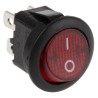 APEM Illuminated Double Pole Single Throw (DPST) On-Off Rocker Switch Panel, 12A, 28V DC, Polyamide 66 Housing MR210R5LBR