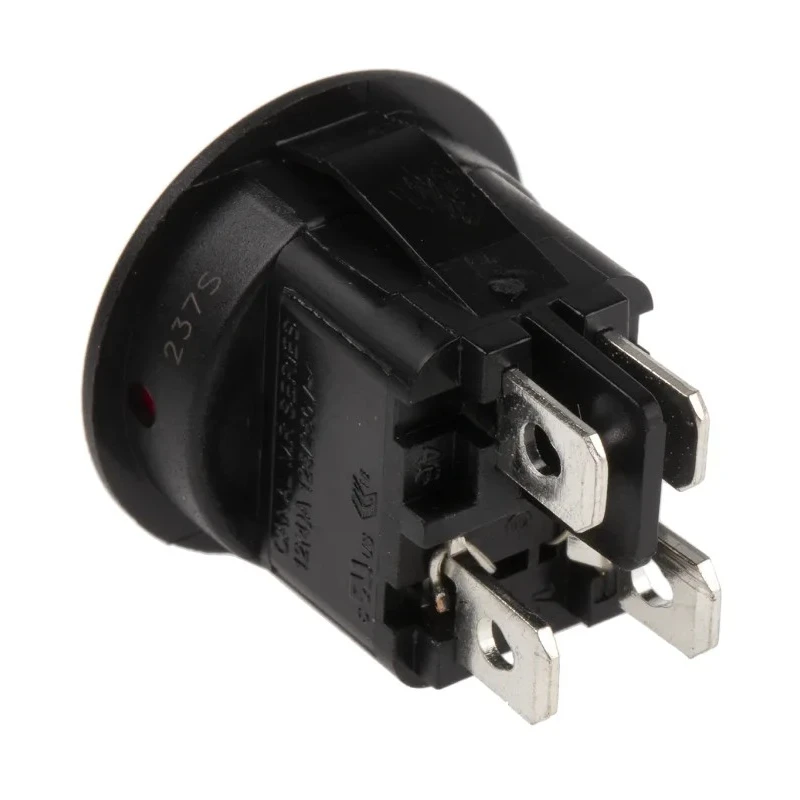 APEM Illuminated Double Pole Single Throw (DPST) On-Off Rocker Switch Panel, 12A, 28V DC, Polyamide 66 Housing MR210R5LBR