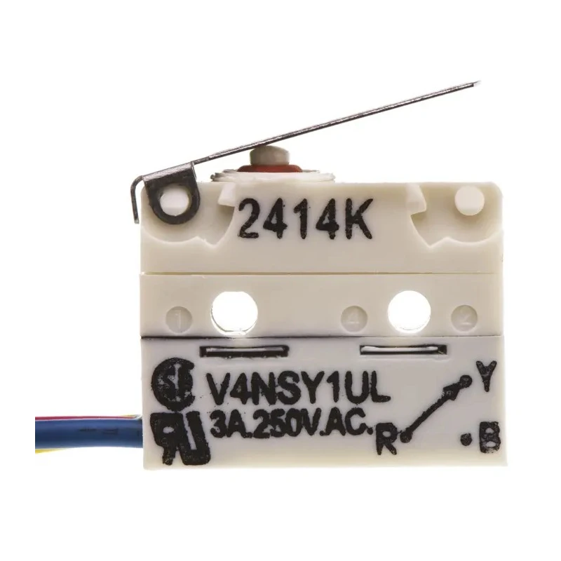 Saia-Burgess Short Lever Micro Switch, Pre-Wired Terminal, 3A, 250 V AC, SPDT, IP67 V4NSY1UL