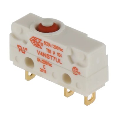 Saia-Burgess Plunger Micro Switch, Solder Terminal, 5A, 250 V ac, SPDT, IP67 V4NST7UL