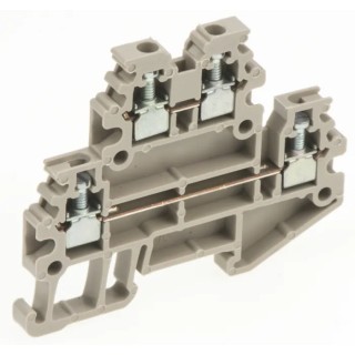 Weidmüller WDK Series DIN Rail Terminal Block Dark Beige 1.5mm² 2-Level Screw IECEx/ATEX 1753290000