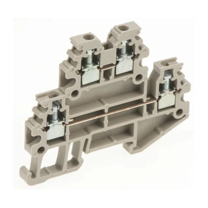 Weidmüller WDK Series DIN Rail Terminal Block Dark Beige 1.5mm² 2-Level Screw IECEx/ATEX 1753290000