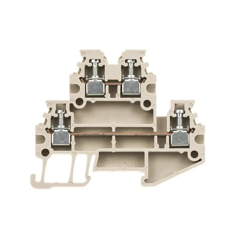 Weidmüller WDK Series DIN Rail Terminal Block Dark Beige 1.5mm² 2-Level Screw IECEx/ATEX 1753290000
