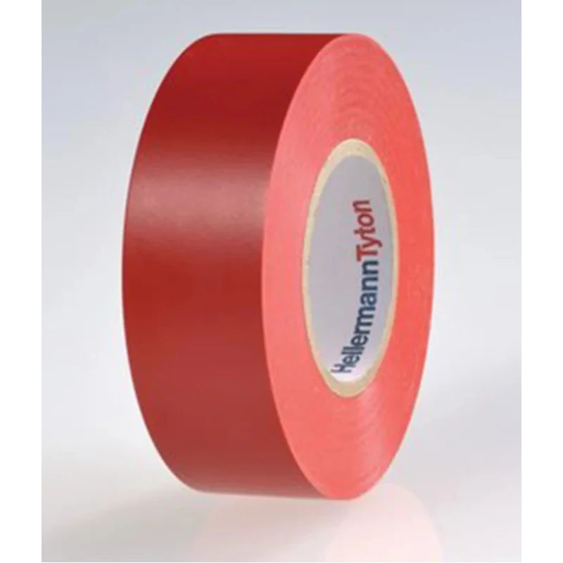 HellermannTyton HelaTape Flex Red Electrical Tape 19mm x 20m 0.15mm Thickness 90°C Max 710-00152 HTAPE-FLEX15-19x20-PVC-RD