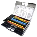 TE Connectivity Heat Shrink Tubing Black Cross Linked Polyolefin 25.4 mm Sleeve Dia. 2:1 Ratio RNF-100-COL-KIT2