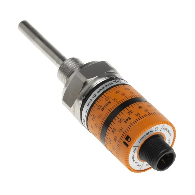 ifm electronic PT1000 RTD Sensor 6 mm Diameter, 50 mm Probe Length, 4 Wire, ±0.1 °K Accuracy TK6110
