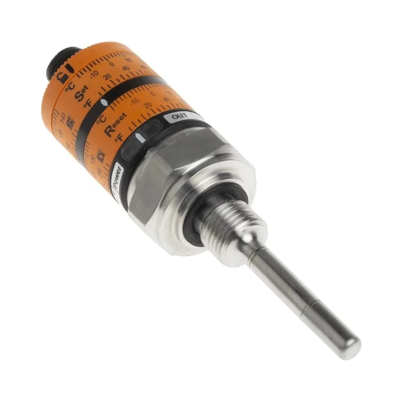 ifm electronic PT1000 RTD Sensor 6 mm Diameter, 50 mm Probe Length, 4 Wire, ±0.1 °K Accuracy TK6110