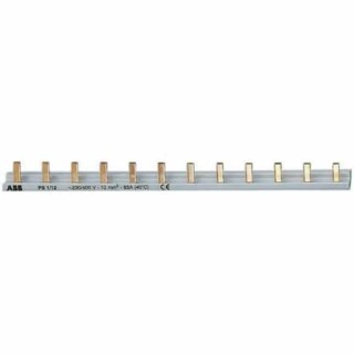 ABB PS Series 1 Phase Busbar 400 V AC 63A Current Rating 17.5 mm Pitch 2CDL210001R1060 - PS1/60