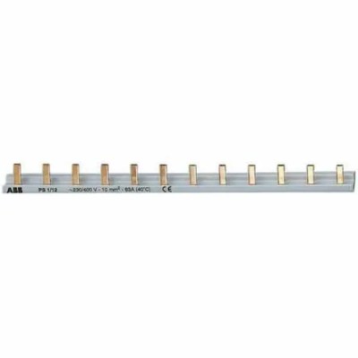 ABB PS Series 1 Phase Busbar 400 V AC 63A Current Rating 17.5 mm Pitch 2CDL210001R1060 - PS1/60
