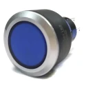 RS PRO Illuminated Push Button Switch Panel Mount DPDT Momentary Blue LED IP65 22.2 mm Cutout 250 V 3, 5A 175-8273
