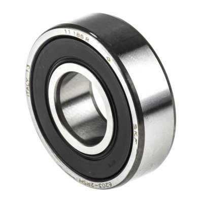 SKF Single Row Deep Groove Ball Bearing 17 mm ID, 40 mm OD, 12 mm Width, Sealed Sheet Metal Cage 6203-2RSH