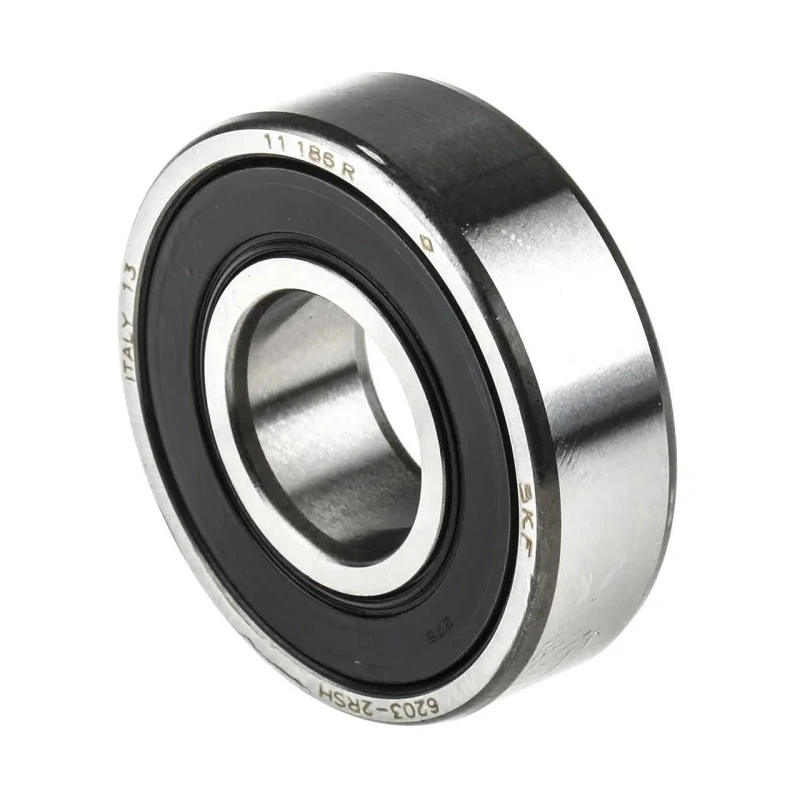SKF Single Row Deep Groove Ball Bearing 17 mm ID, 40 mm OD, 12 mm Width, Sealed Sheet Metal Cage 6203-2RSH